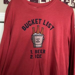 Life is good “Beer” long sleeve t-shirt